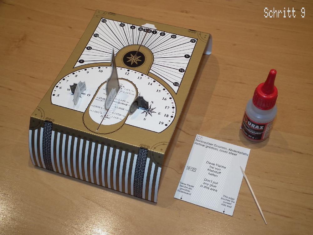 Teile und Material fuer Schritt 9