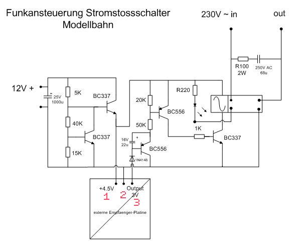 Schaltplan Anbindung Funkklingel