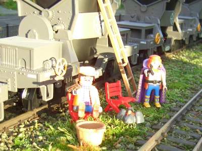 Ailing inhabitants take possession of the rail area