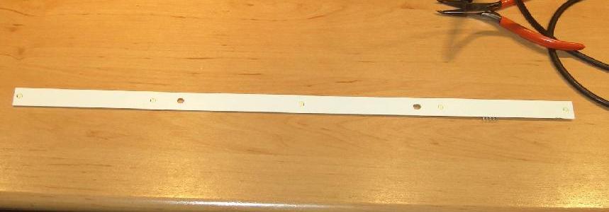 LEDs mounted on ABS-stripe