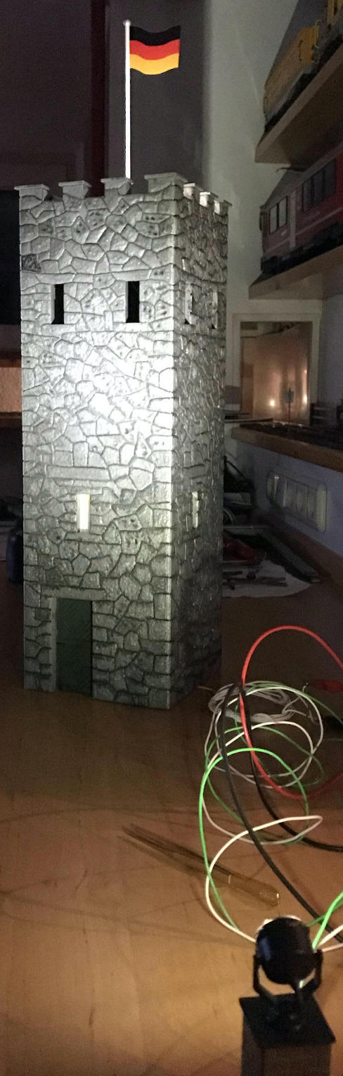 The ruins' completed tower