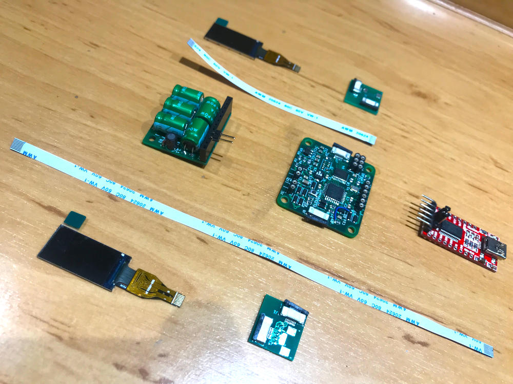 Displays, controller, connectors, buffer and FT232-adapter