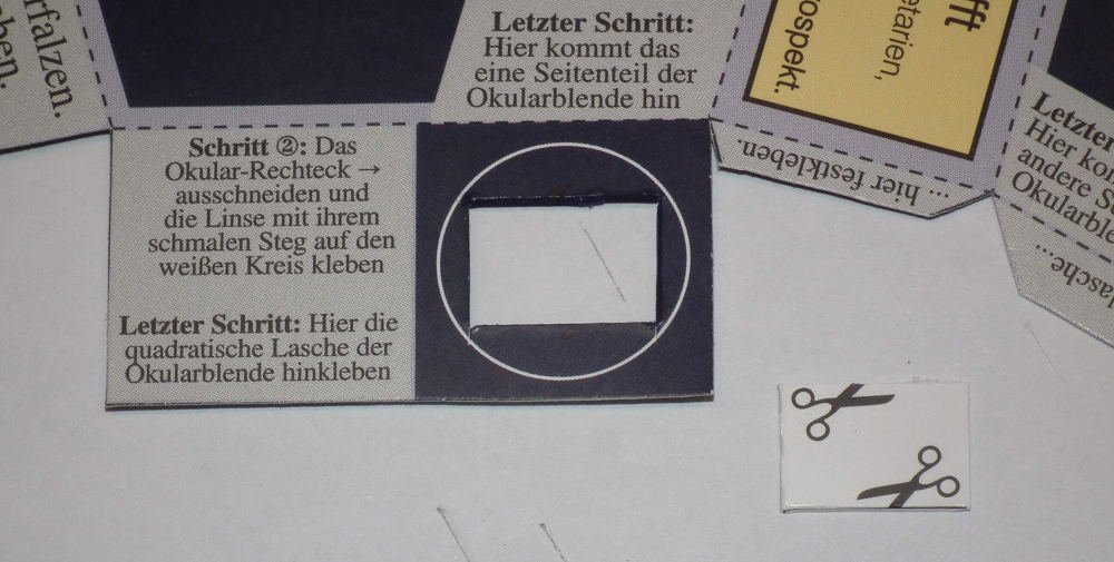 Ausgeschnittenes Okular-Rechteck