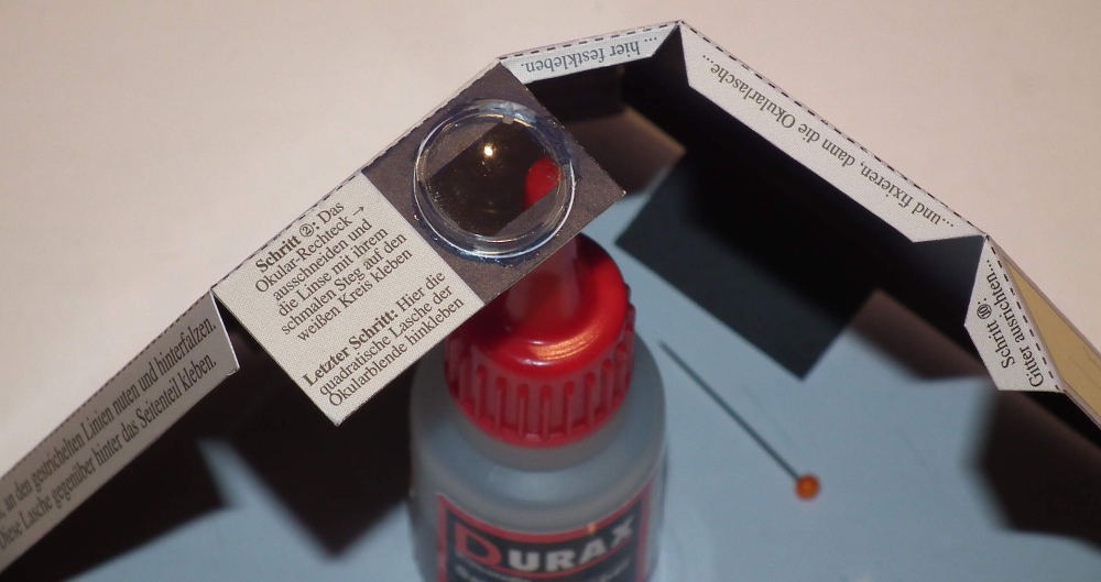 Verklebung des Okulars
